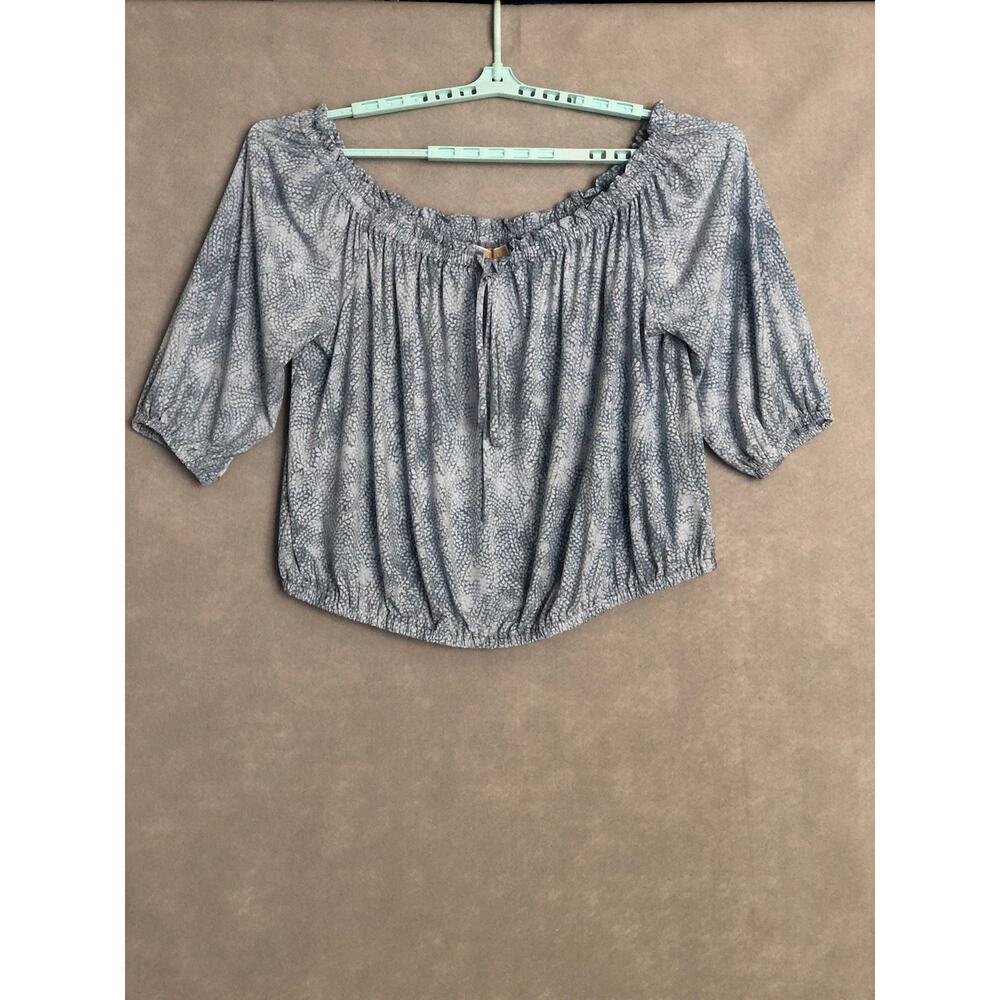 MICHAEL Michael Kors Puff Sleeve Top Women's 3X Drawstring Off-Shoulder NEW